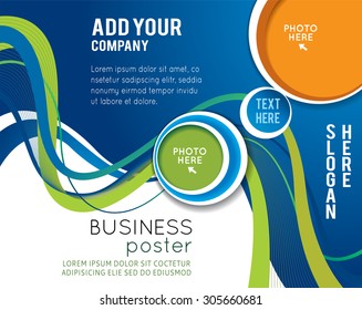 Background with wave - brochure design or flyer