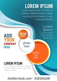 Background with wave - brochure design or flyer