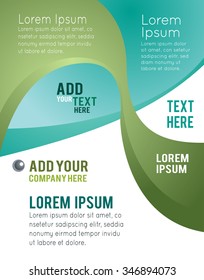 Background with wave - brochure design or flyer