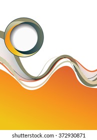 Background with wave - brochure design or flyer