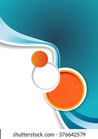 Background with wave - brochure design or flyer