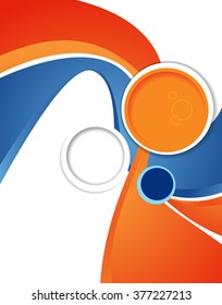 Background with wave - brochure design or flyer