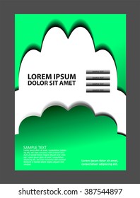 background with wave - brochure design of flyer
