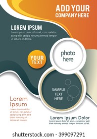 Background with wave - brochure design or flyer