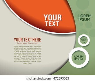 Background with wave - brochure design or flyer