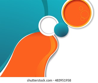Background with wave - brochure design or flyer