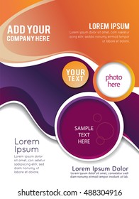 Background with wave - brochure design or flyer