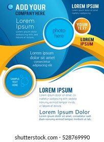 Background with wave - brochure design or flyer