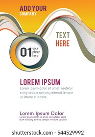 Background with wave - brochure design or flyer