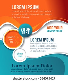 Background with wave - brochure design or flyer