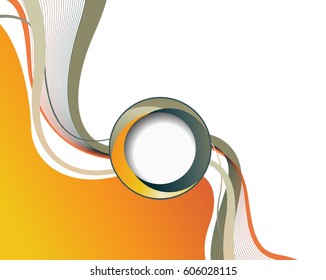 Background with wave - brochure design or flyer
