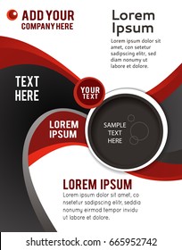 Background with wave - brochure design or flyer
