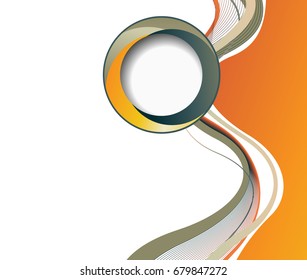 Background with wave - brochure design or flyer