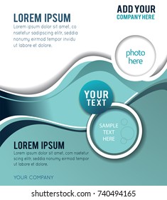 Background with wave - brochure design or flyer