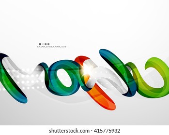 Background wave business corporate template - color curve stripes and lines in motion concept and with light and shadow effects. Presentation banner and business card message design template