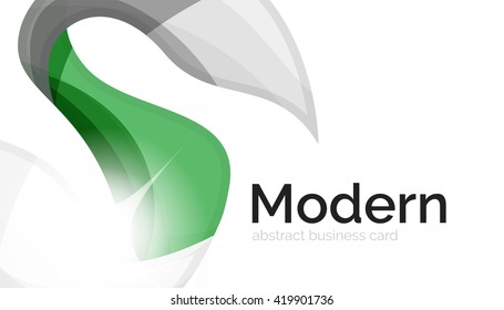 Plantilla empresarial de ondas de fondo - franjas de curva de color y líneas en el concepto de movimiento y con efectos de luz y sombra. Banner de presentación y plantilla de diseño de mensajes de tarjeta de visita
