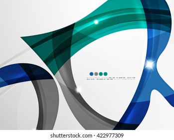 Background wave business corporate template - color curve stripes and lines in motion concept and with light and shadow effects. Presentation banner and business card message design template