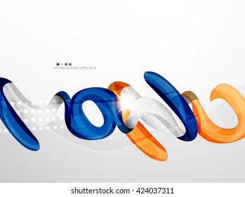Background wave business corporate template - color curve stripes and lines in motion concept and with light and shadow effects. Presentation banner and business card message design template