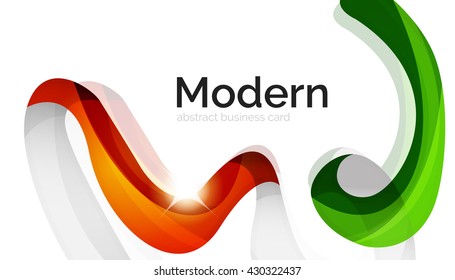 Background wave business corporate template - color curve stripes and lines in motion concept and with light and shadow effects. Presentation banner and business card message design template