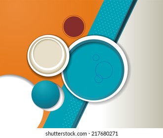 Background with wave and circles