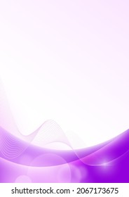 Background wave curves and lines light violet color vector