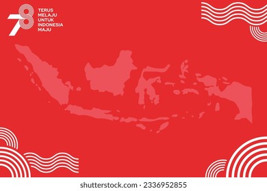 ola de antecedentes indonesia independencia día 78. HUT RI 78 tahun. blanco rojo