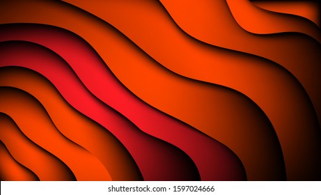 BACKGROUND WAVE LAYERS WITH ORANGE COLOR