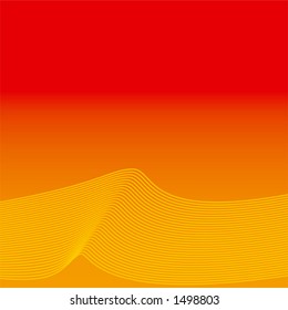 Background with wave lines and gradient