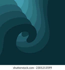 background of wave in the ocean with blue to dark blue 