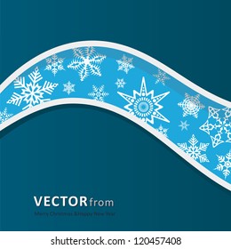 Background with wave from pattern to Christmas and New Year