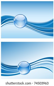 background wave patterns with globe