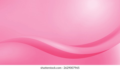 Onda de fondo Pink Wave Minimalista. Ilustración vectorial