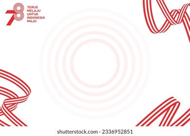 background wave ribbon indonesia independence day 78th. HUT RI 78 tahun. red white