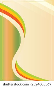 The background is wave salmon brown with the addition of carrot red, turmeric yellow, and young leaf green
