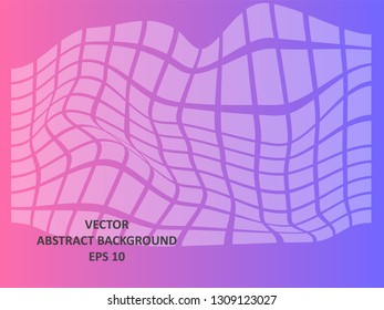 Background wave square with gradient color-vector