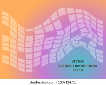 Background wave square with gradient color-vector