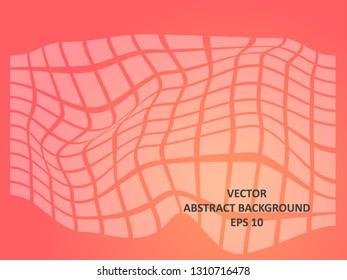 Background wave square with gradient color-vector