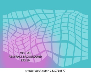 Background wave square with gradient color-vector