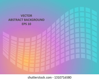 Background wave square with gradient color-vector