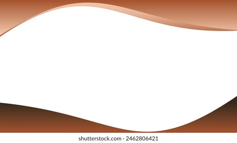 fondo con ondas, fondo de curva abstracto, Vector de onda de oro marrón sobre fondo blanco, diseño para presentación de negocios diapositiva o fondo, fondo de cinta de gradiente, diapositiva de presentación 