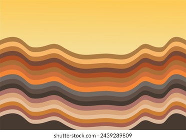 background of waves like hills in desert sand vector abstract with colorful gradient