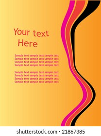 Background with waves and space for text. Vector.