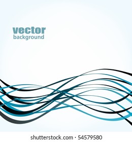Background with waves, vector