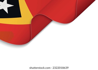 Background with Waving flag of EastTimor
