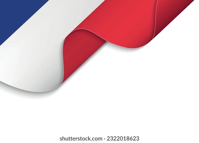 Background with Waving flag of France