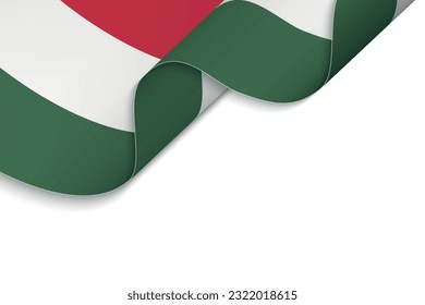 Background with Waving flag of Hungary