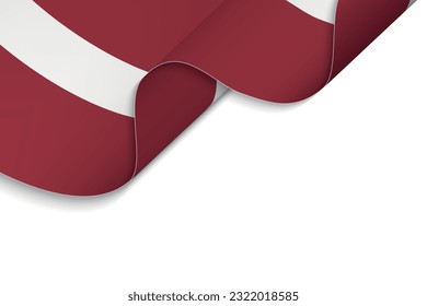 Background with Waving flag of Latvia