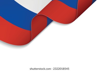 Antecedentes con bandera de Rusia ondeando
