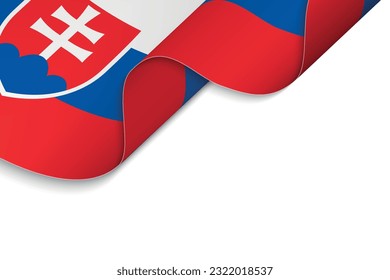 Background with Waving flag of Slovakia