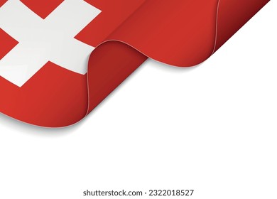 Hintergrund mit der Waving-Fahne der Schweiz